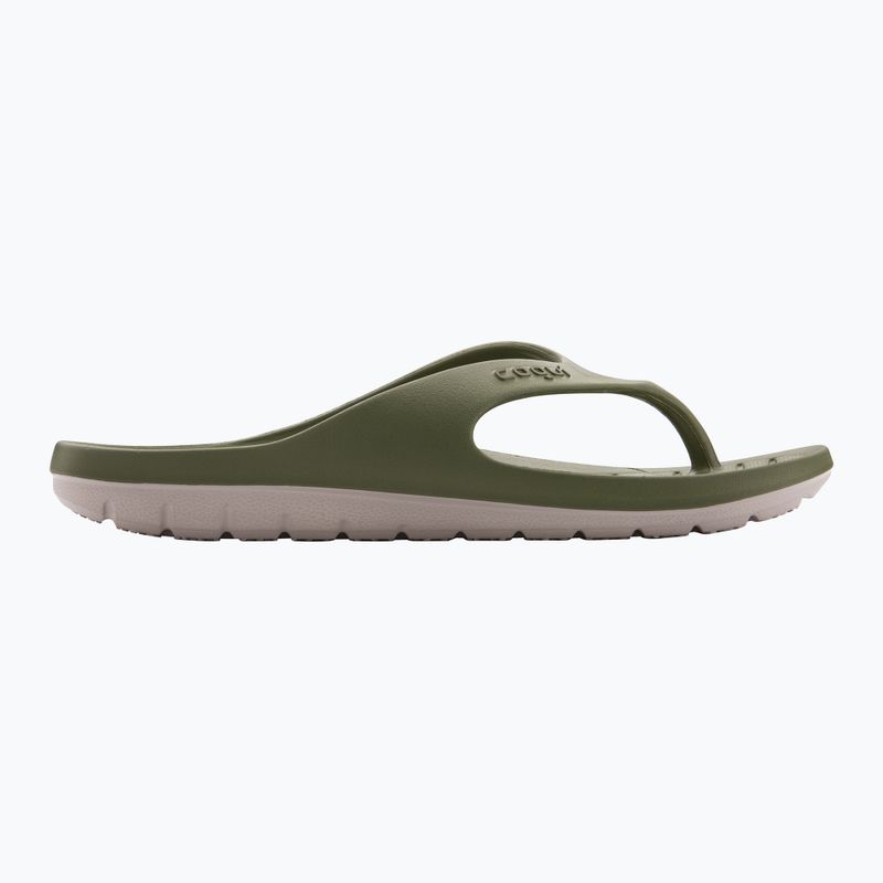 Férfi Coqui Zucco sötét hadsereg zöld/köves flip flopok 8