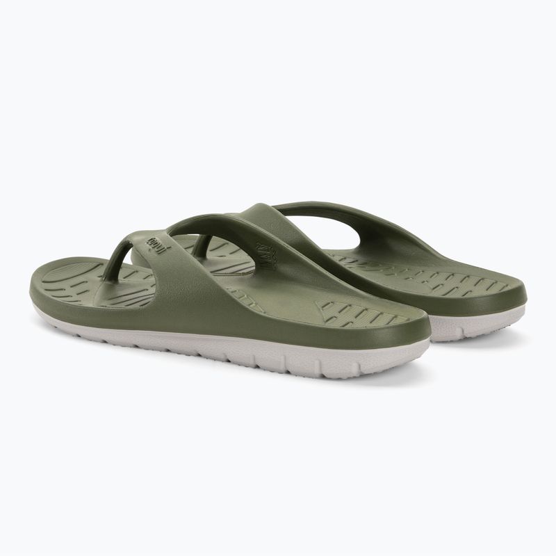 Férfi Coqui Zucco sötét hadsereg zöld/köves flip flopok 3