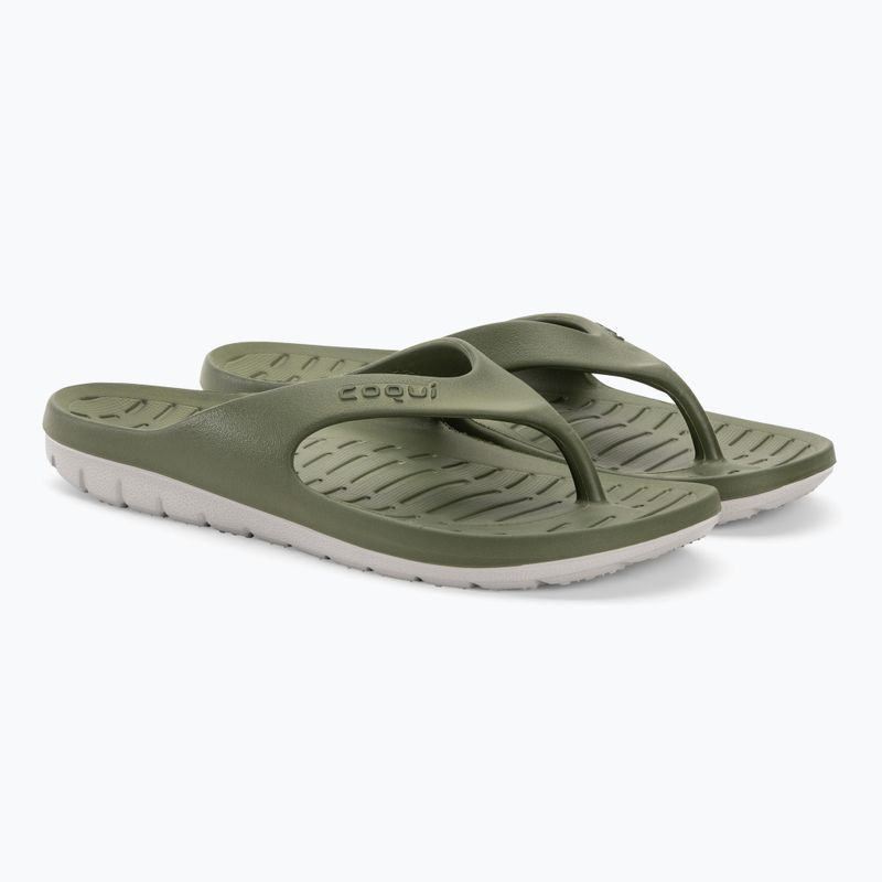 Férfi Coqui Zucco sötét hadsereg zöld/köves flip flopok 4