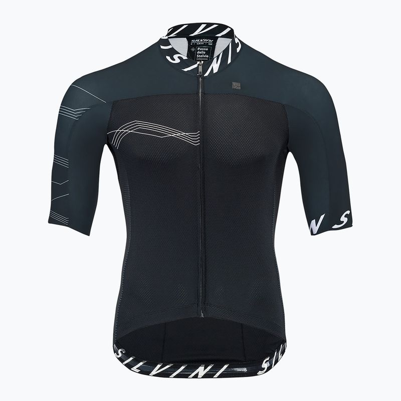 SILVINI Stelvio férfi kerékpáros mez fekete-fehér 3120-MD1604/8012