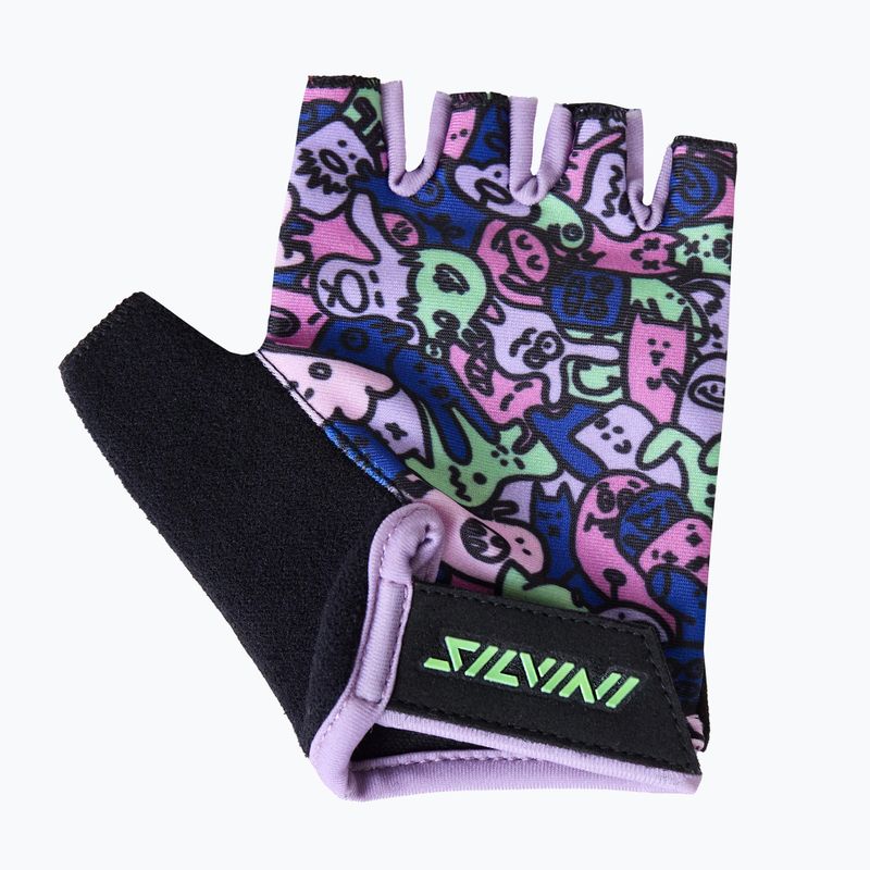 SILVINI Locri piros/zöld gyermek kerékpáros kesztyű 2