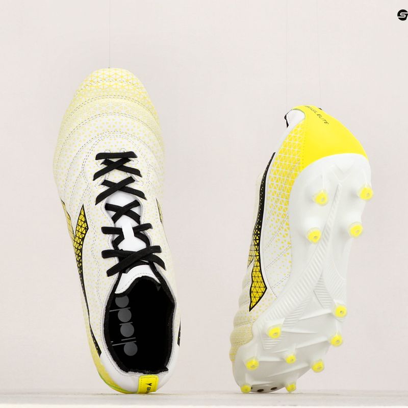 Férfi Diadora Brasil Elite GR GR LT LP12 fehér/fekete/fluo sárga futballcipő 12