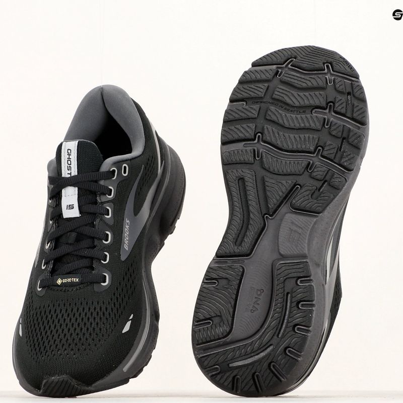 Brooks Ghost 15 GTX női futócipő fekete/fekete gyöngyház/ötvözet 12