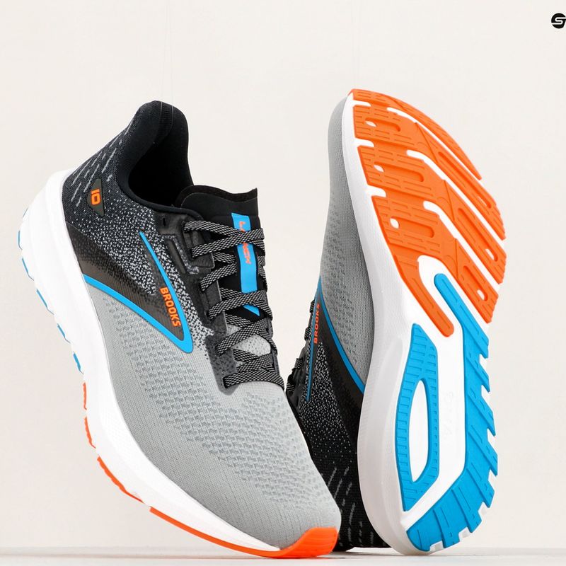 Brooks Launch 10 férfi futócipő fekete/atomic blue/skarlát ibis 12