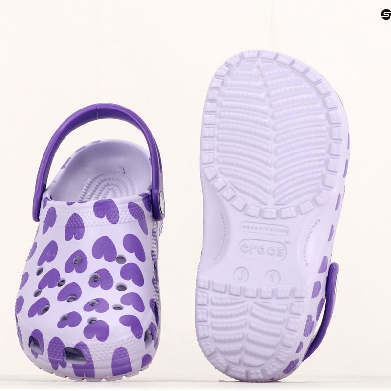 Gyermek Crocs Classic Easy Icon Clog levendula színben 13
