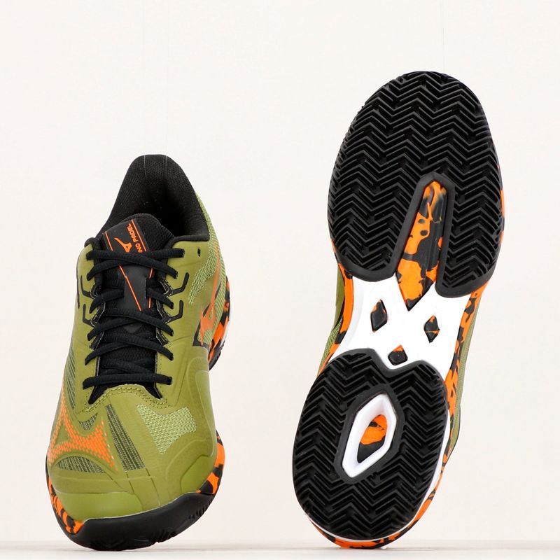 Férfi Mizuno Wave Exceed Light 2 Padel cipő calliste zöld / vibráló narancs / fekete 18