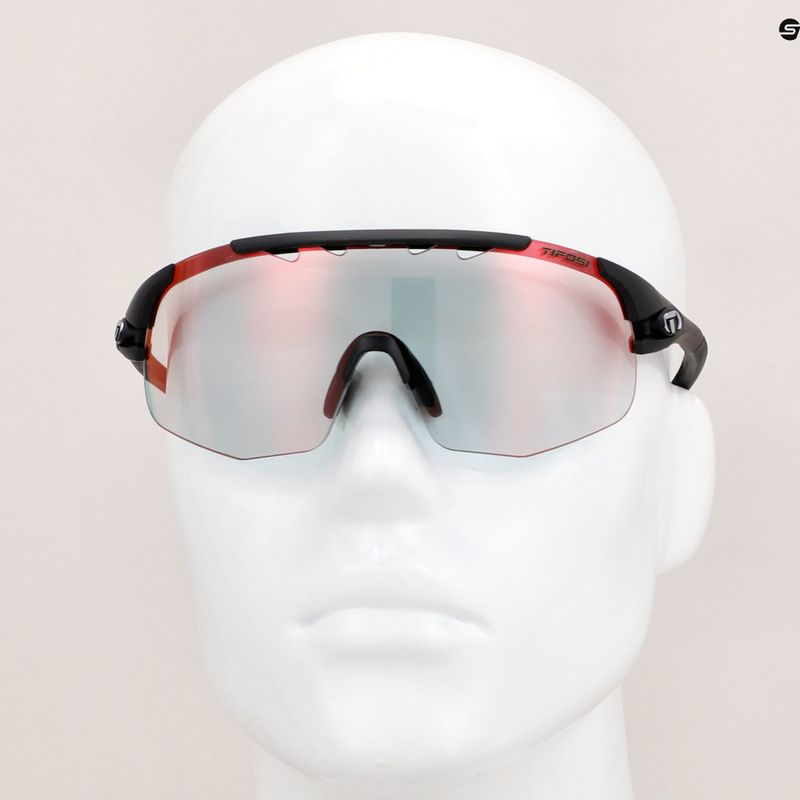 Tifosi Sledge Lite Fototec matt fekete/klárion vörös fotokróm kerékpáros szemüveg 6