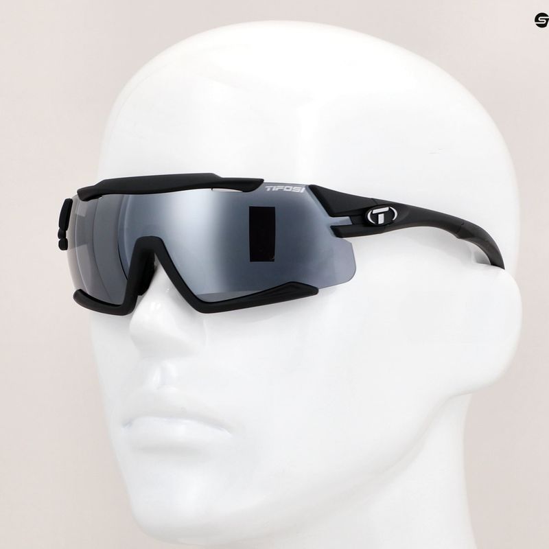 Tifosi Aethon 3 matt fekete/füst/ac piros/tiszta kerékpáros szemüveg 7