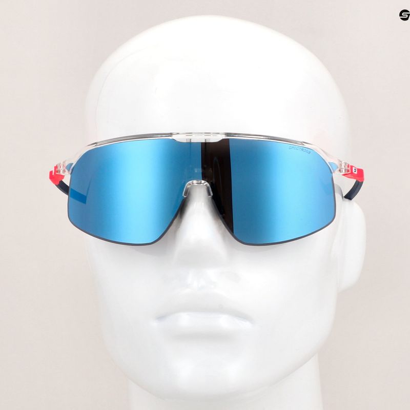 Julbo Dencity Spectron 3 fényes kristály/fluoreszkáló rózsaszín/kék kerékpáros szemüveg 10