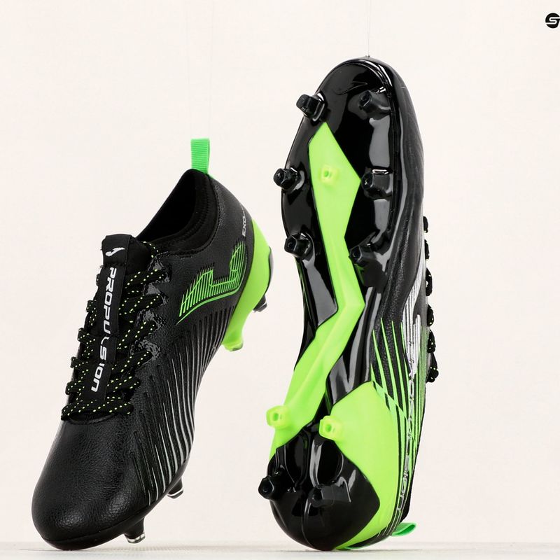 Joma Propulsion Cup FG fekete/zöld fluor férfi futballcipő 14