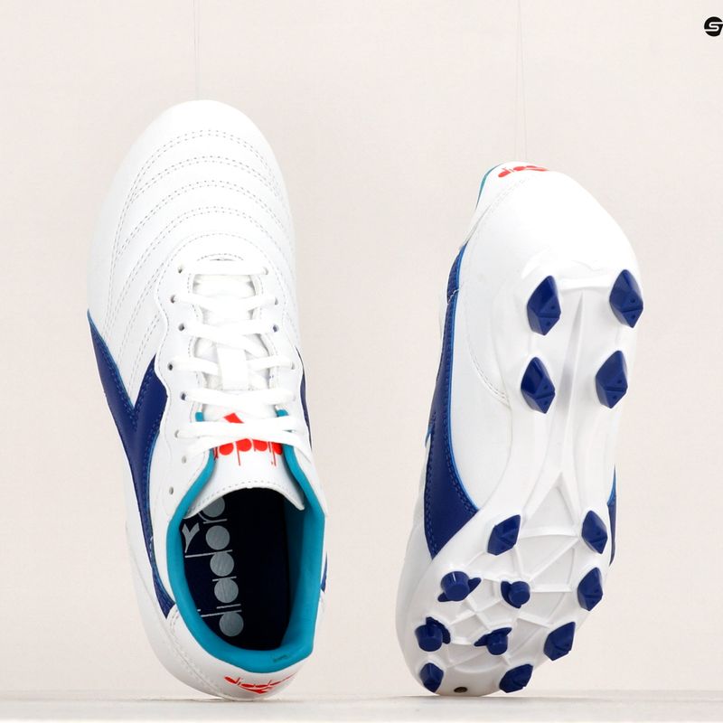 Diadora Brasil 2 R LPU JR gyermek focicipő fehér/tengerészkék 12