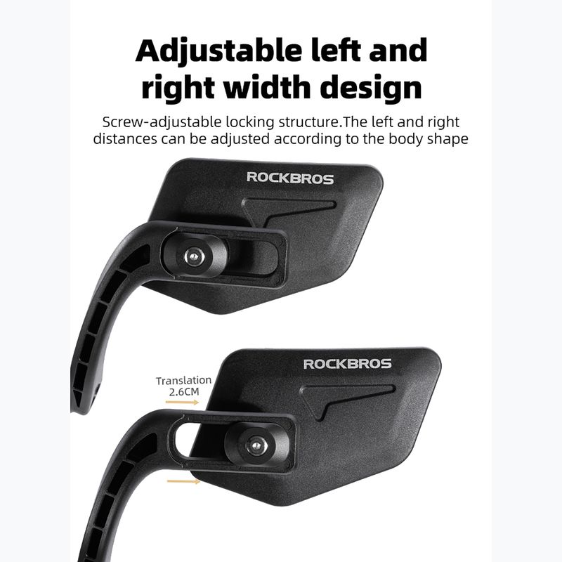 Kerékpár tükör Rockbros 260003002 Handlebar Mirror 1 pcs Right black 2