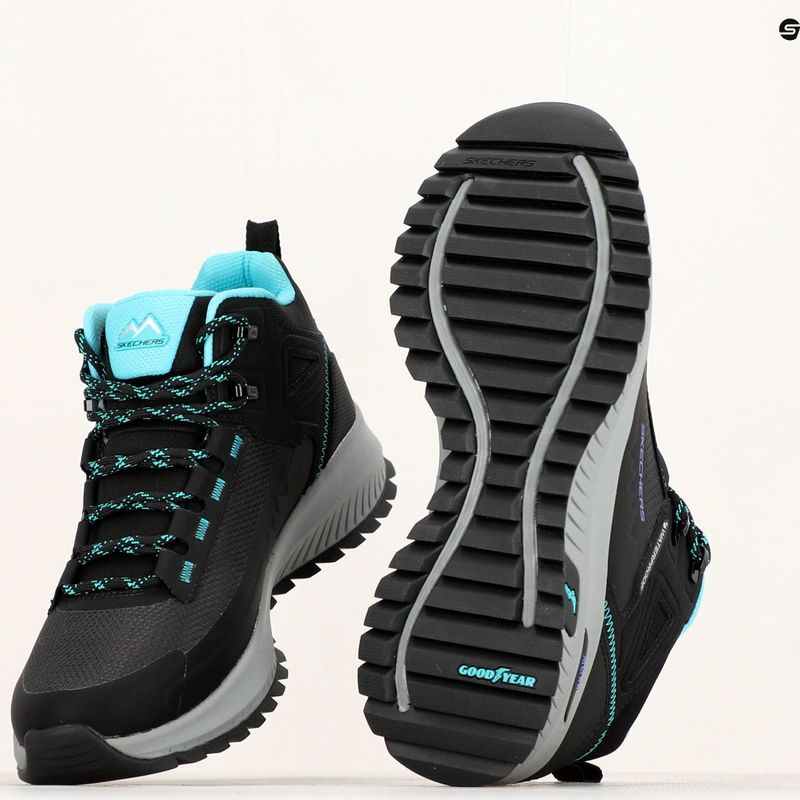 Női túracipő SKECHERS Arch Fit Discover Elevation Gain fekete/kék 10