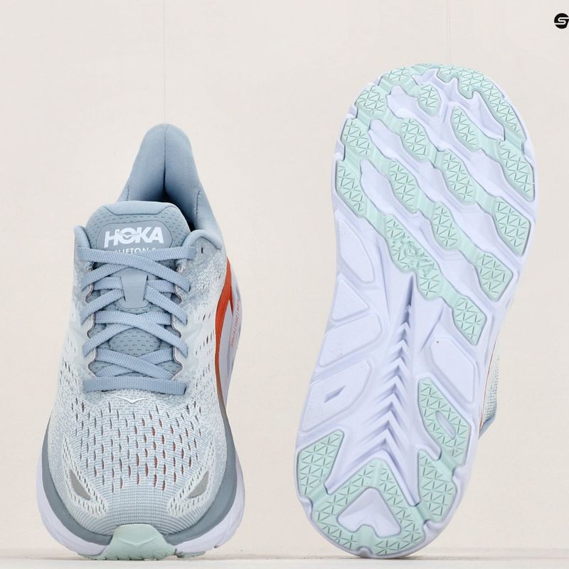 Női futócipő HOKA Clifton 8 Wide kék köd/plein air 11