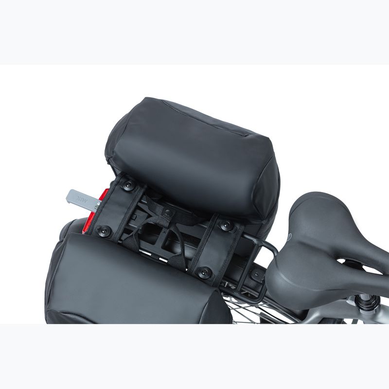 Basil Miles Ponyvás Dupla táska MIK 34 l fekete/narancs kerékpáros csomagtartó 9