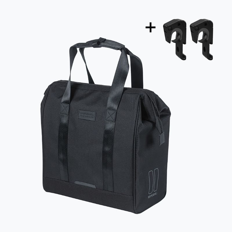 Kerékpáros táska Basil City Grand Shopper MIK Hooks 23 l black 2