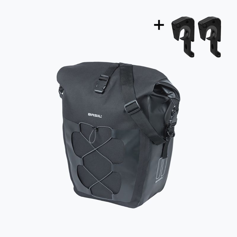 Kerékpáros táska Basil Navigator Waterproof Single Bag MIK Hooks 25-31 l black 2