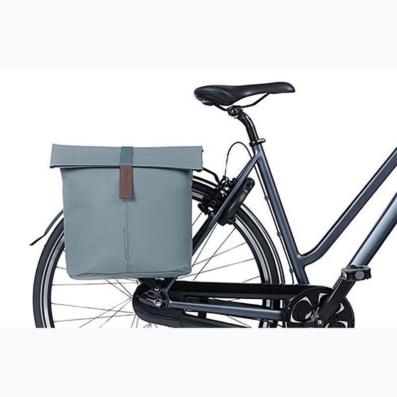 Basil City Double Bag MIK 32 l grafit/barna kerékpáros csomagtartó 7