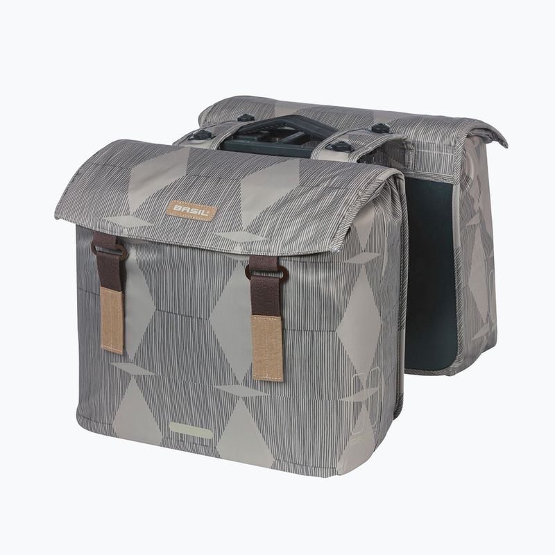 Basil Elegance Double Bag MIK kerékpáros csomagtartó 40-49 l chateau taupe 2