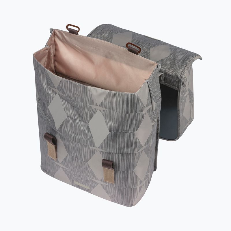 Basil Elegance Double Bag MIK kerékpáros csomagtartó 40-49 l chateau taupe 3