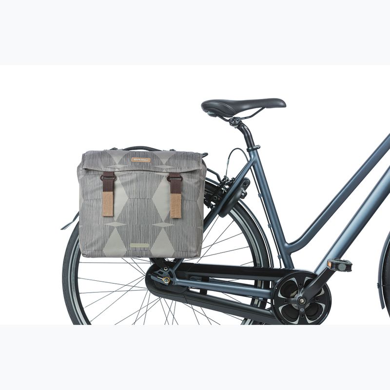 Basil Elegance Double Bag MIK kerékpáros csomagtartó 40-49 l chateau taupe 5