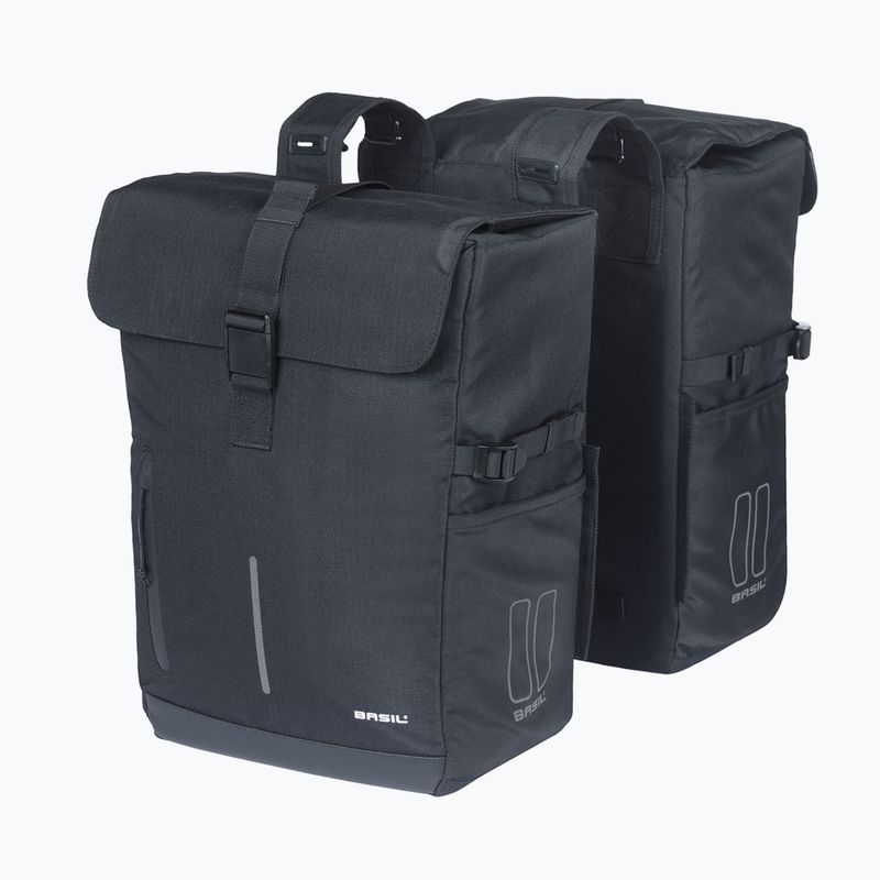 Basil Move Double Bag kerékpár csomagtartó 30 l fekete