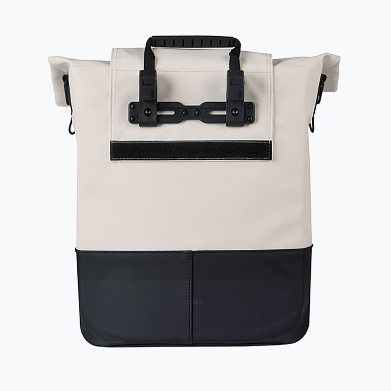 Kerékpáros táska Basil Cove Shopper MIK Hooks 16 l off white/black 3