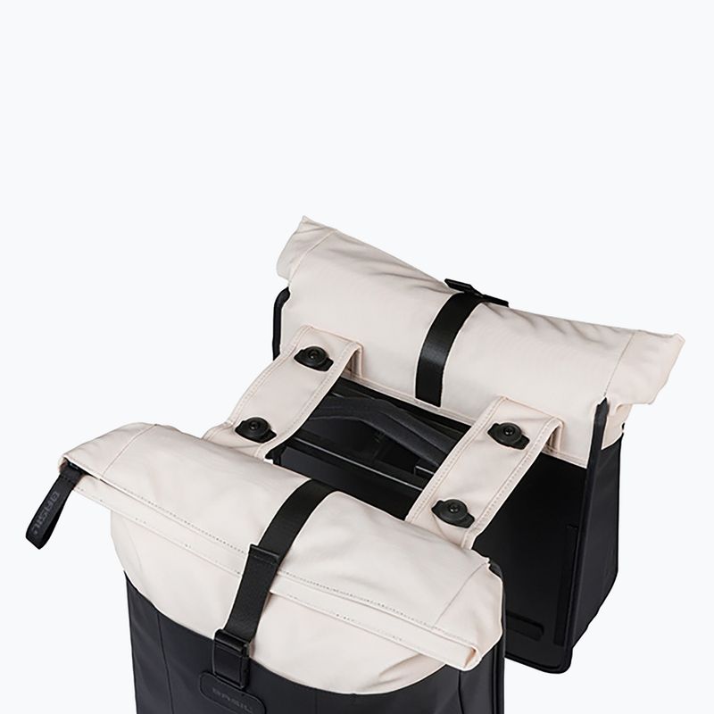 Kerékpártáska Basil Vive Double Pannier Bag MIK 35 l off white/black 5