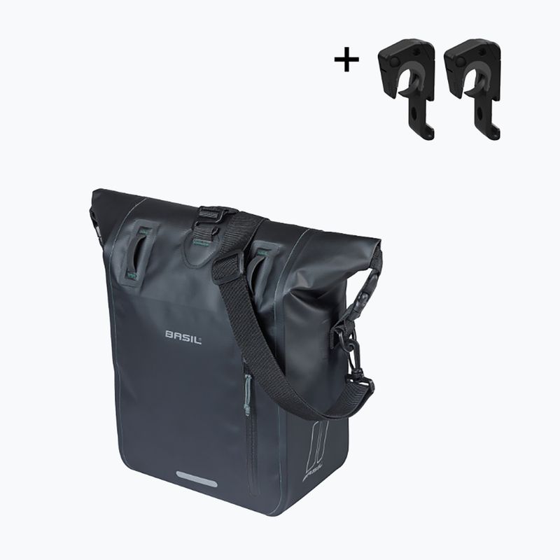 Kerékpáros táska Basil Rivo M Single Bag MIK Hooks 12-15 l black 2