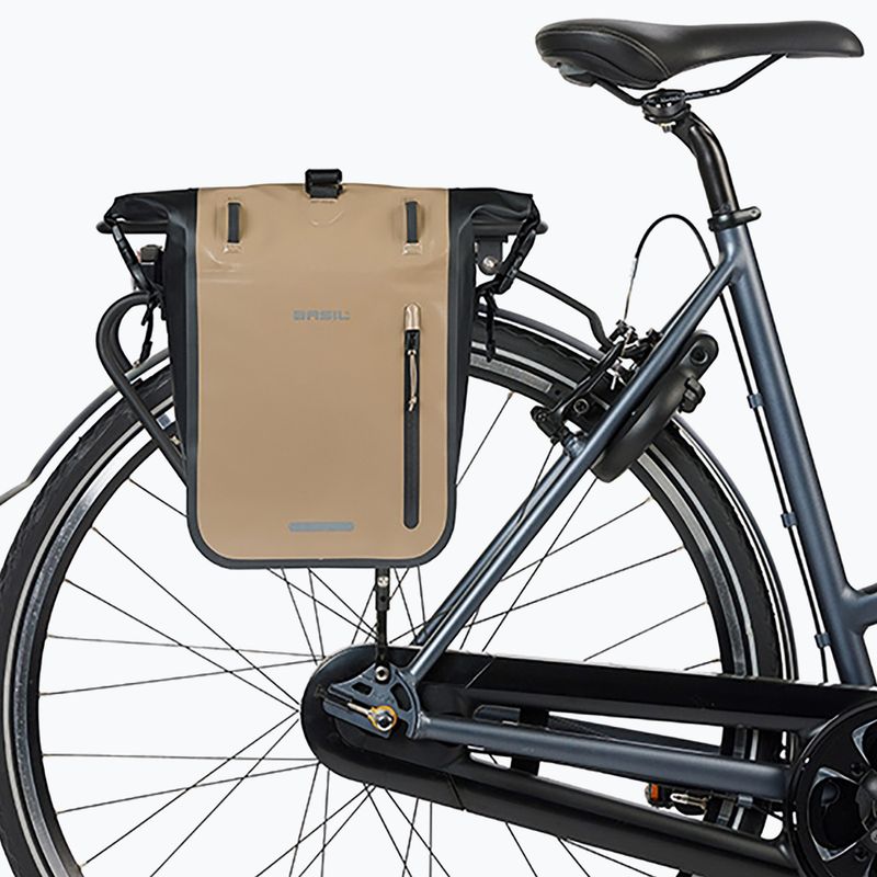 Kerékpáros táska Basil Rivo M Single Bag MIK Hooks 12-15 l sand/black 5
