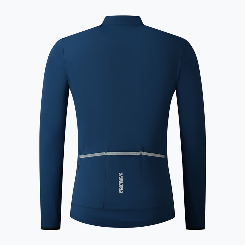 Férfi Shimano Vertex Thermal LS Jersey kerékpáros melegítő felső kék PCWJSPWUE13MD2705 6