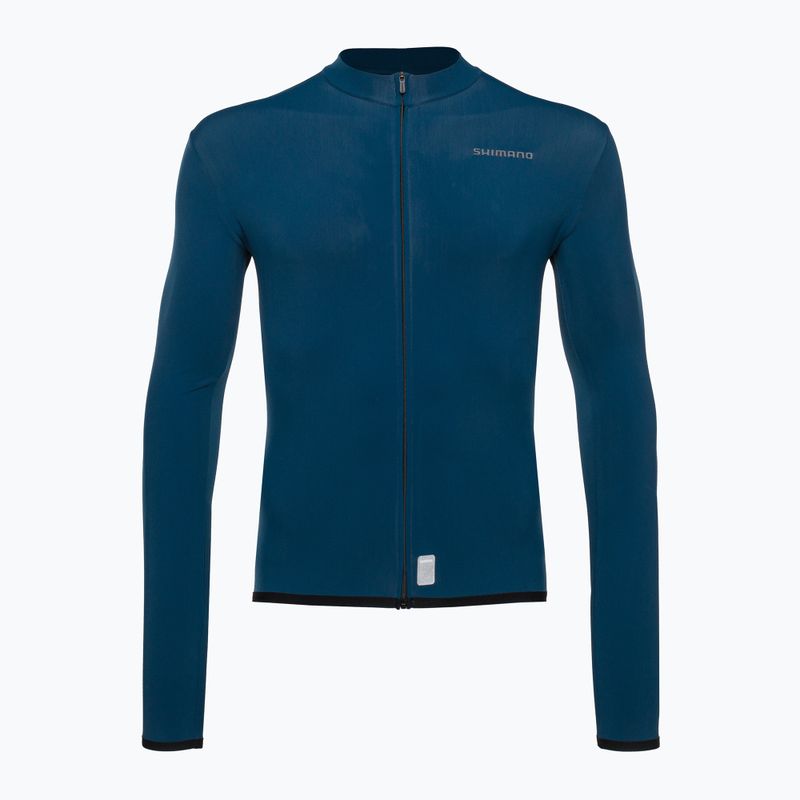 Férfi Shimano Vertex Thermal LS Jersey kerékpáros melegítő felső kék PCWJSPWUE13MD2705