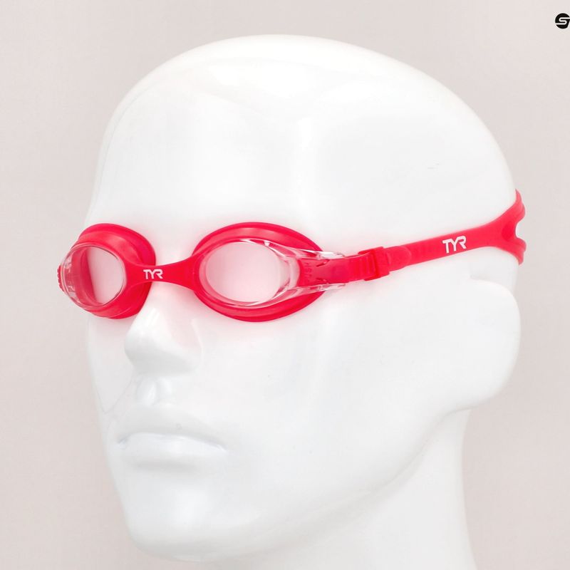TYR gyermek úszószemüveg Swimple átlátszó/piros 3