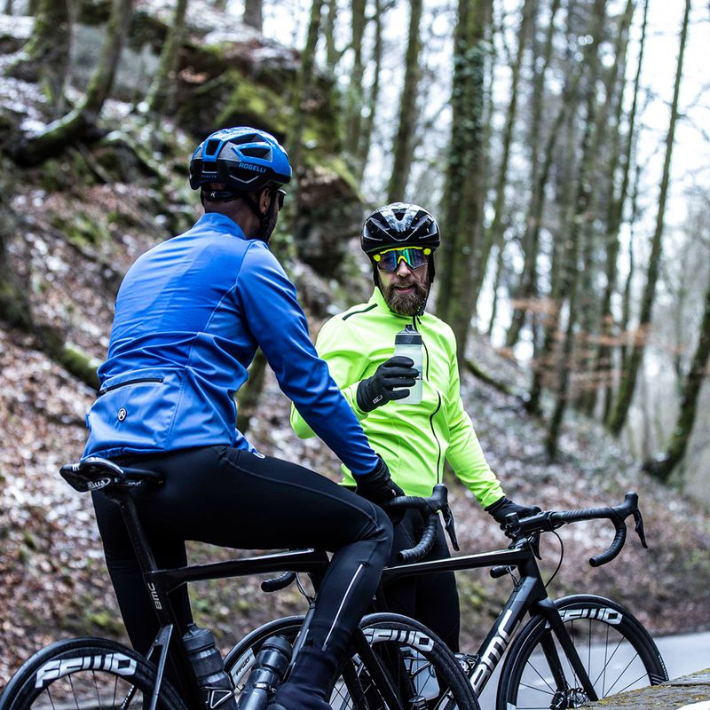 Férfi kerékpáros dzseki Rogelli Pesaro 2.0 fluorescent yellow/black 9