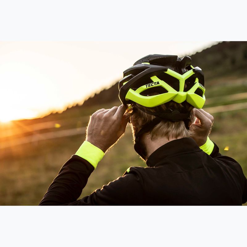 Kerékpáros sisak Rogelli Tecta black/fluor 15