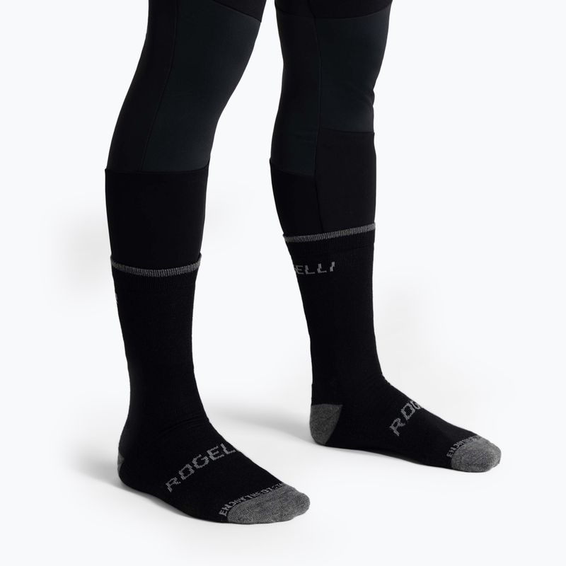 Kerékpáros zokni Rogelli Wool Wintersocks black 2