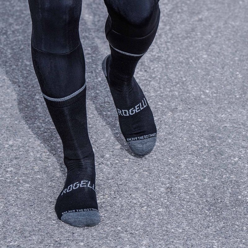 Kerékpáros zokni Rogelli Wool Wintersocks black 4