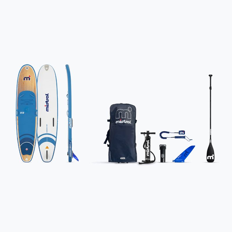 SUP deszka Mistral Sunburst Air 11'0 Wood blue/white