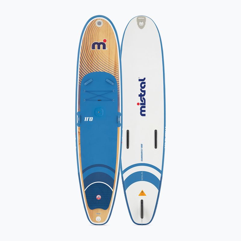 SUP deszka Mistral Sunburst Air 11'0 Wood blue/white 2