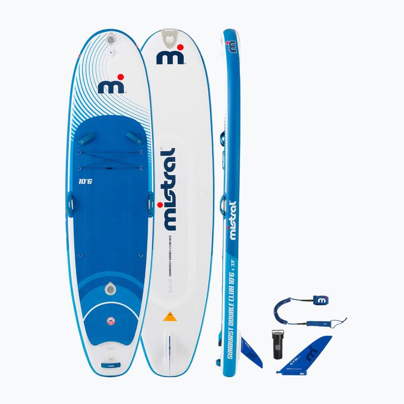 SUP deszka Mistral Sunburst Double Club 10'6" white/green