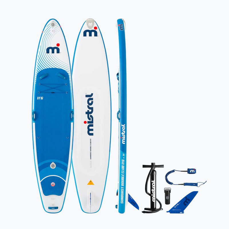 SUP deszka Mistral Sunburst Double Club 11'6" fehér/kék