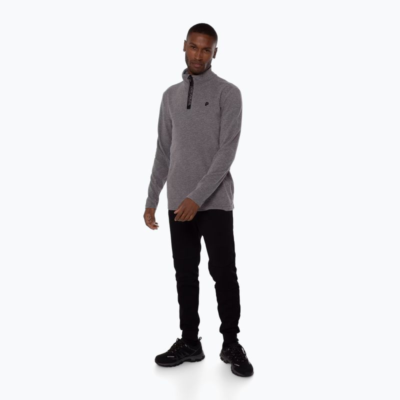 Férfi polár pulóver Protest Perfectym 1/4 Zip Active dark grey melee 2