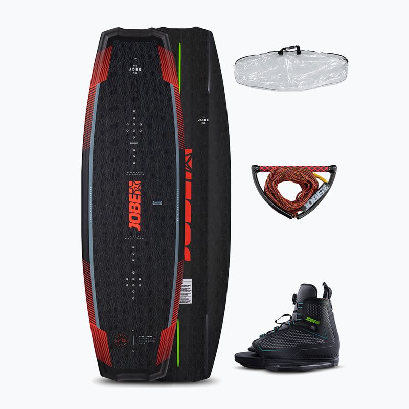 JOBE Wakeboard Kit Logo Wakeboard 138 és kötés egység szett fekete/piros 278822008
