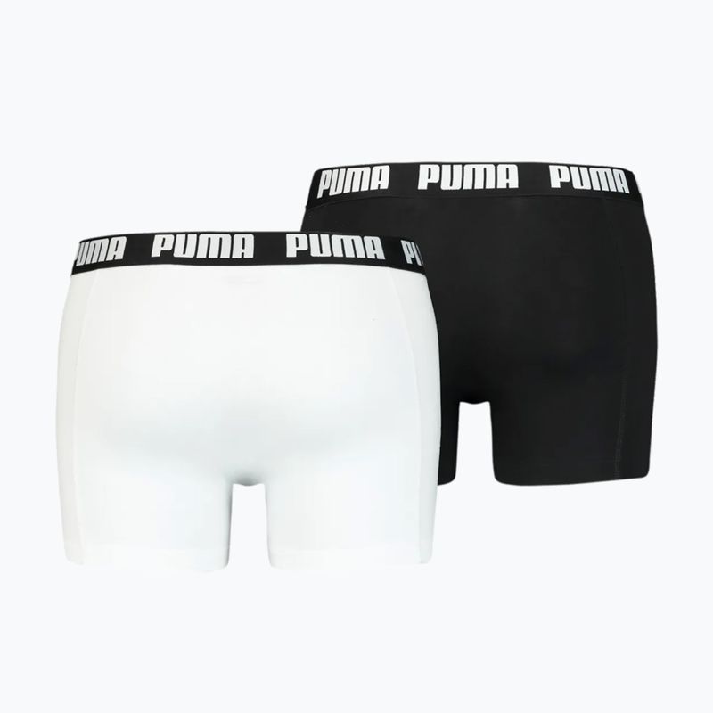 Férfi boxeralsó PUMA Basic 2 db white/black 2