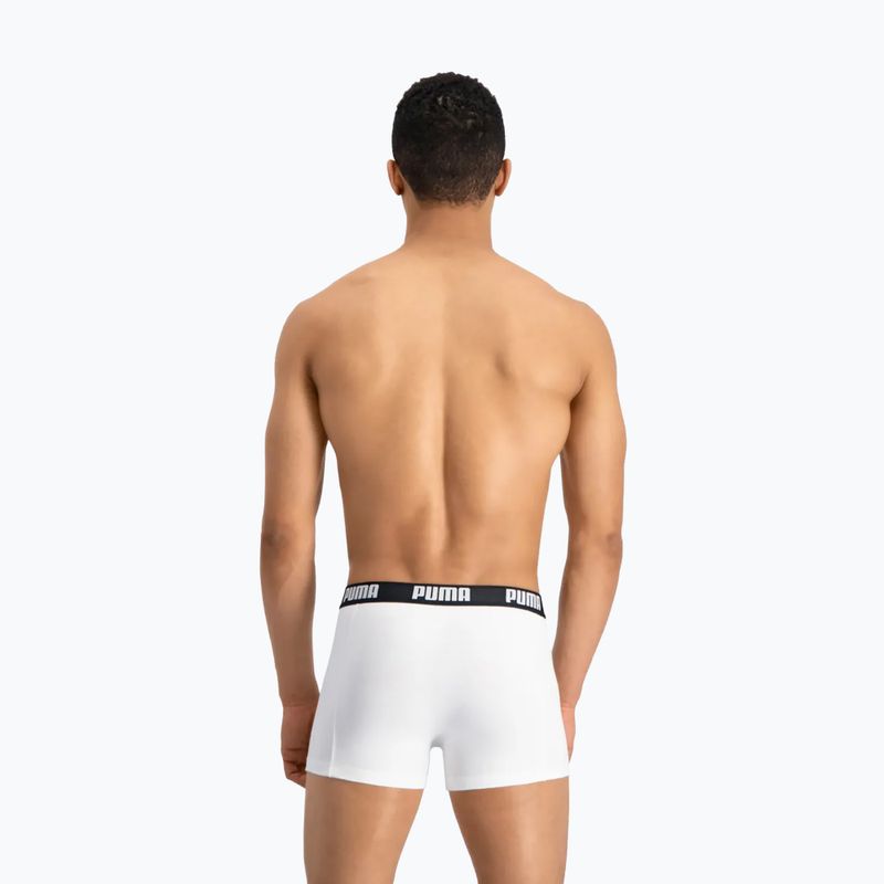 Férfi boxeralsó PUMA Basic 2 db white/black 5