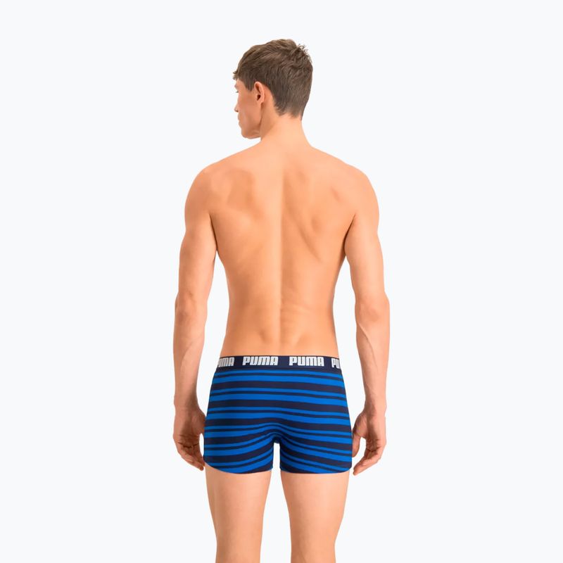Férfi boxeralsó PUMA Heritage Stripe 2db blue 4