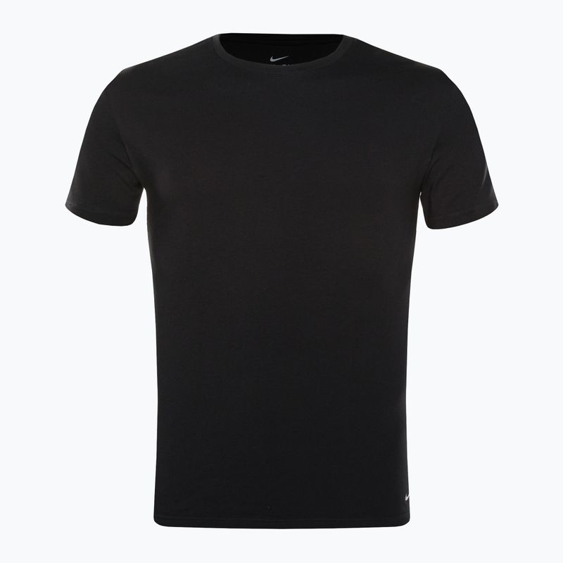 Férfi edzőpóló Nike Everyday Cotton Stretch Crew Neck SS 2Pk 100 fekete