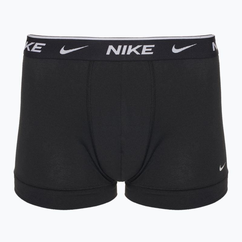 Férfi boxeralsó Nike Everyday Cotton Stretch Trunk 3 pár fehér/szürke heather/fekete 2