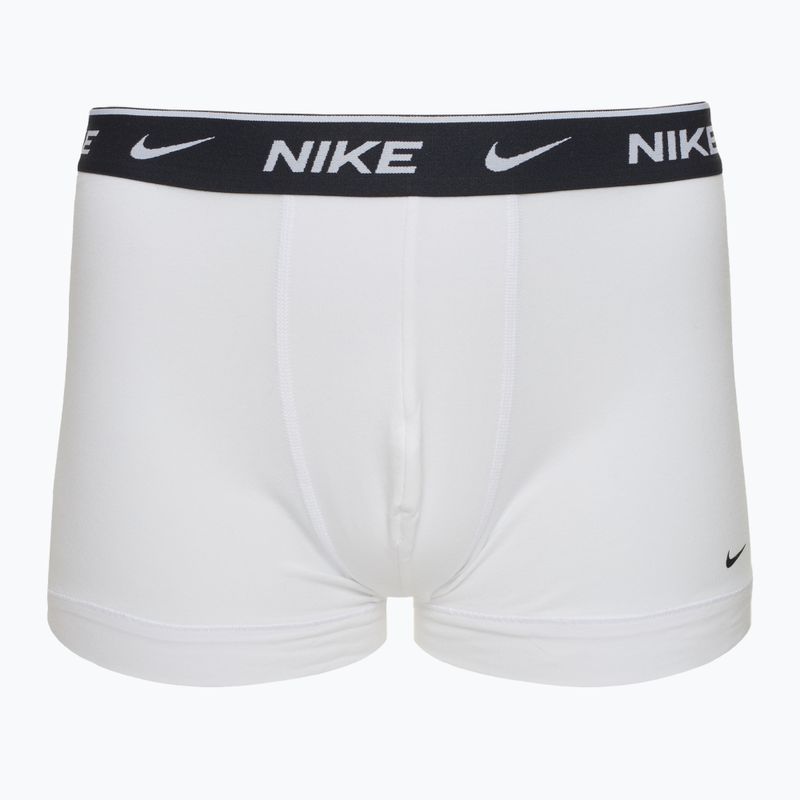 Férfi boxeralsó Nike Everyday Cotton Stretch Trunk 3 pár fehér/szürke heather/fekete 4