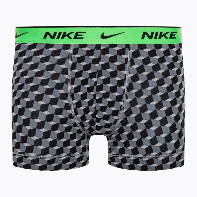 Férfi boxeralsó Nike Everyday Cotton Stretch Trunk 3Pk BAU geo block print/hűvös szürke/fekete 2